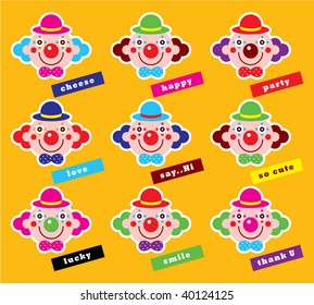 clown stickers