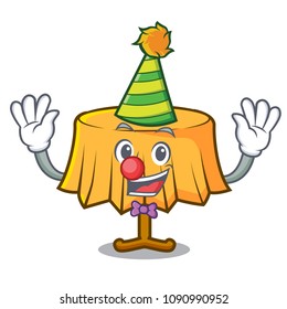 Clown table cloth mascot cartoon
