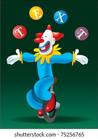 clown taking bicycle