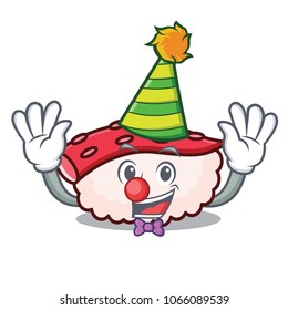 Clown tako sushi mascot cartoon