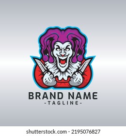 Clown, Template logo design, Template mascot design