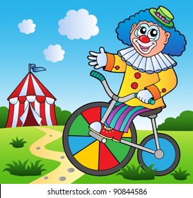 Clown theme picture 2 - vector illustration.