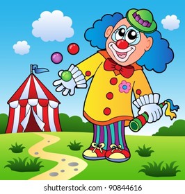 Clown theme picture 5 - vector illustration.