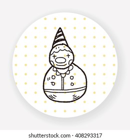 clown toy doodle