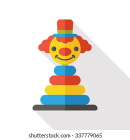clown toy flat icon