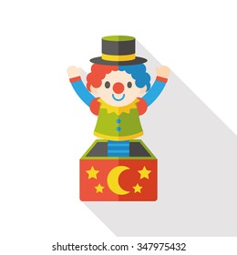 clown toy flat icon