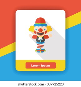 clown toy flat icon