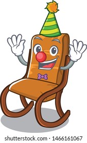 Clown toy rocking chair above cartoon table