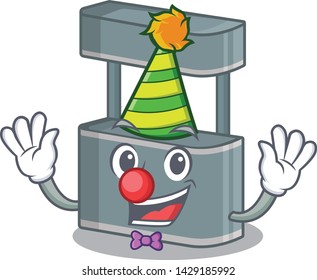 Clown toy trade stand on a mascot