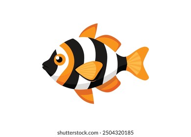 Clown Trigger Fish vector artwork