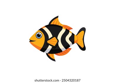 Clown Trigger Fish vector artwork