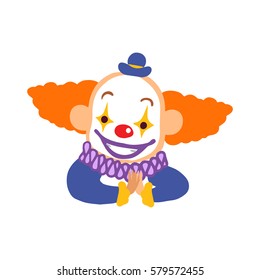 Clown vector characters isolated on white background