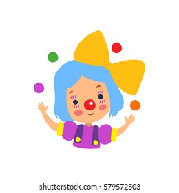 Clown vector characters isolated on white background