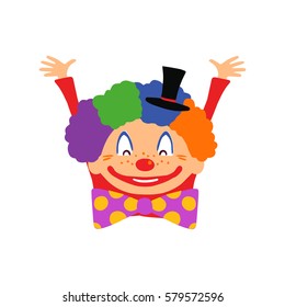 Clown Vector Characters Isolated On White Stock Vector (Royalty Free ...