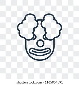 Clown vector icon isolated on transparent background, Clown logo concept