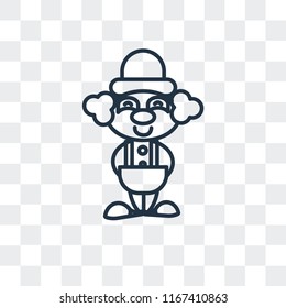 Clown vector icon isolated on transparent background, Clown logo concept