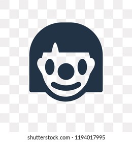 Clown vector icon isolated on transparent background, Clown transparency concept can be used web and mobile
