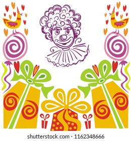 Clown. Vector illustration