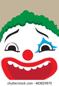 Clown vector illustration ,cartoon character,cute clown ,vector illustration