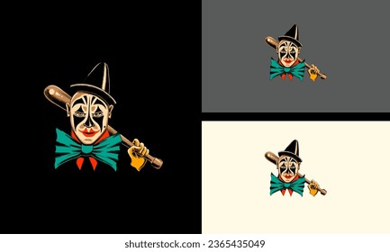 clown vector illustration mascot design