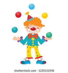 clown vector juggling