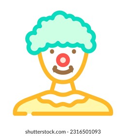 clown vintage show color icon vector. clown vintage show sign. isolated symbol illustration