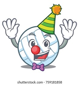 Clown volley ball character cartoon