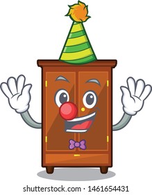 Clown wardrobe next to the cartoon chair