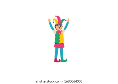 Clown-Clown-Kleider Professionelle Vektorillustration