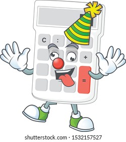 Clown white calculator cartoon 