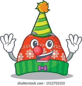 Clown winter hat cartoon