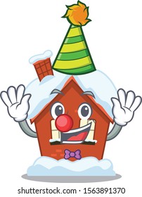 Clown winter house with in character shape