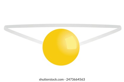 Clown yellow nose. vector illustration