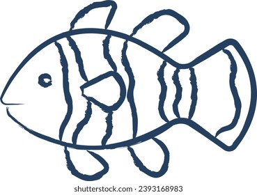 Clownfish hand drawn vector illustration