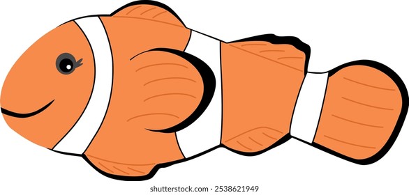 A clownfish. Handdrawn. Vector doodle picture for your design.