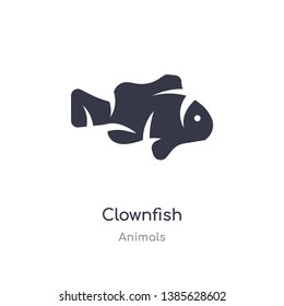 clownfish icon. isolated clownfish icon vector illustration from animals collection. editable sing symbol can be use for web site and mobile app