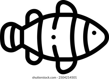 clownfish icon. Thin Linear Style Design Isolated On White Background