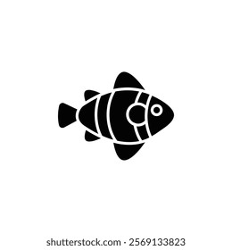 Clownfish icon Vector flat thin line illustration