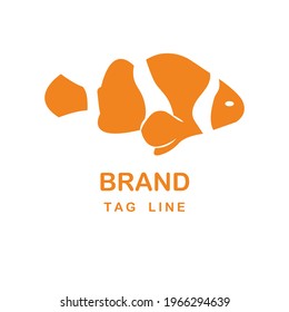 clownfish logo vector. This logo is suitable for companies in the field of ornamental fish farming