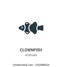 Clownfish vector icon on white background. Flat vector clownfish icon symbol sign from modern animals collection for mobile concept and web apps design.