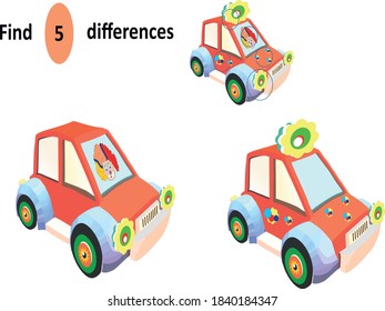clownmobile find 5 differences in the picture