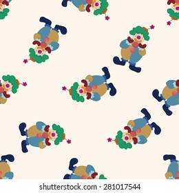 clowns , cartoon seamless pattern background