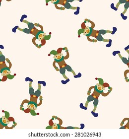 clowns , cartoon seamless pattern background