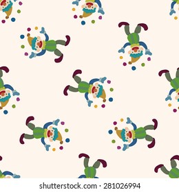 clowns , cartoon seamless pattern background