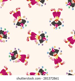 clowns , cartoon seamless pattern background