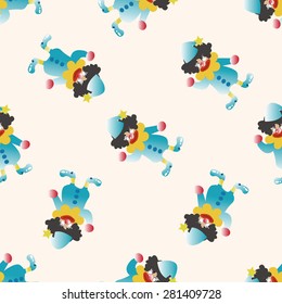 clowns , cartoon seamless pattern background