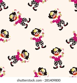 clowns , cartoon seamless pattern background