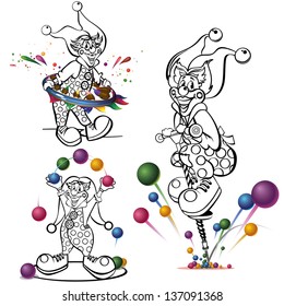 Clowns coloring book