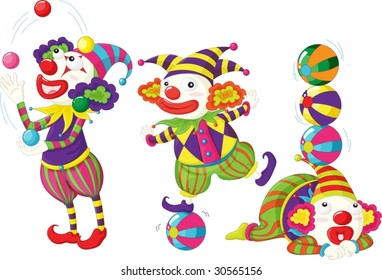 clowns entertaining