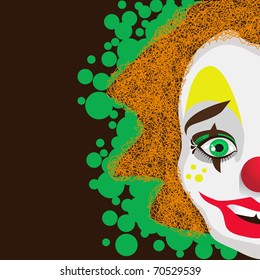 Clowns face - carnival background